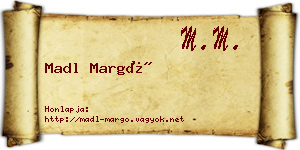 Madl Margó névjegykártya